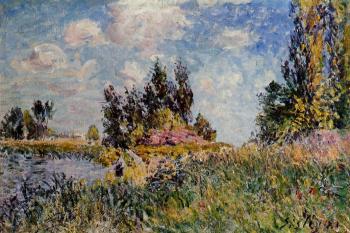 阿爾弗萊德 西斯萊 Landscape, The Banks of the Loing at Saint-Mammes 阿爾弗萊德 西斯萊 Landscape, The Banks of the Loing at Saint-Mammes